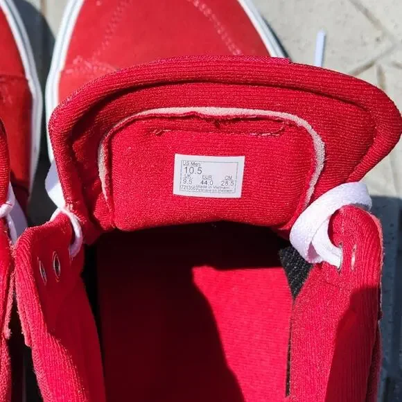 Vans Filmore Hi Suede Canvas Chili Pepper Skater Sneakers 10.5 - Picture 5 of 9